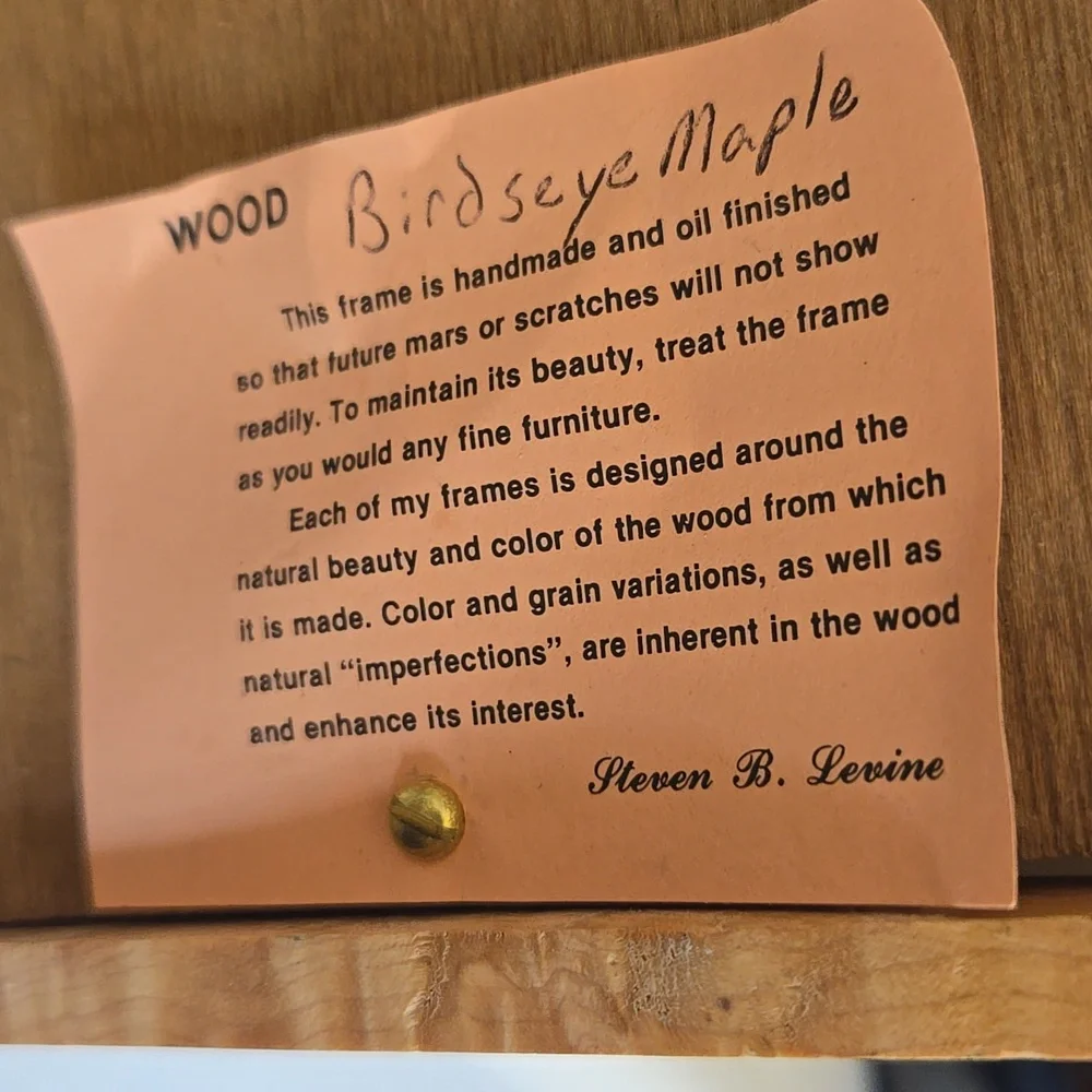 Handcrafted Birdseye Maple Folding Pictureframe